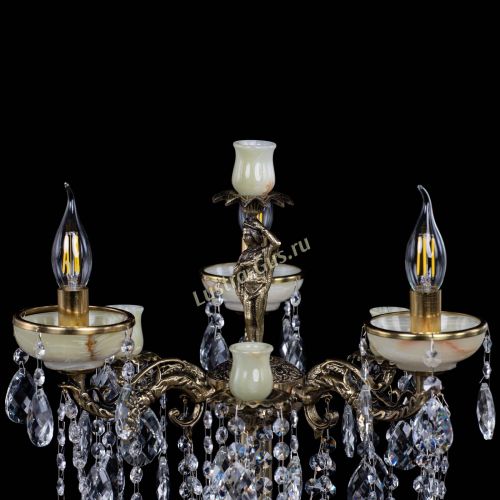 Торшер бронзовый Оникс №3 шар в Сочи Гусь Хрустальный